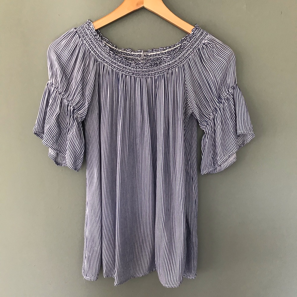 Francescas OTS Striped Top